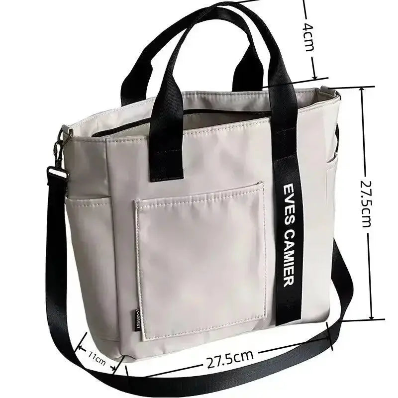 UrbanCarry Casual Tote Bag Large Capacity Waterproof Nylon Canvas For Everyday Use