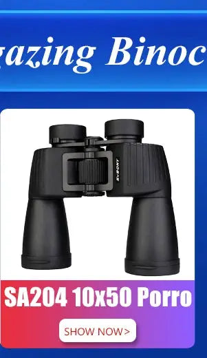 SVBONY binoculars SV47 black for bird watching, camping gear.