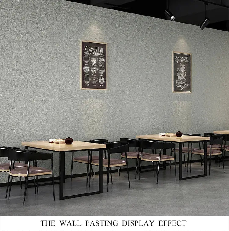40cm gray PVC wall tile sticker by Simples Market, self-adhesive and waterproof ceramic-look wall decor in cafe