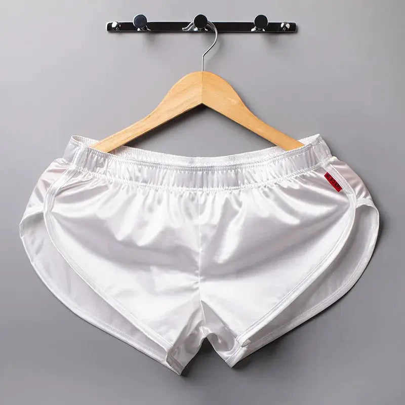 SilkEase Mens Smooth Silk Boxer Shorts Ultra Comfortable Sleepwear and Lounge Shorts