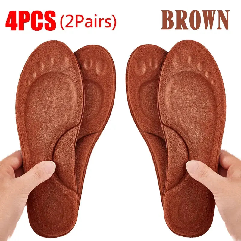 4D Massage Warm Pile Insoles Super Soft Latex Sports Insole With Arch Support For Running And Basketball