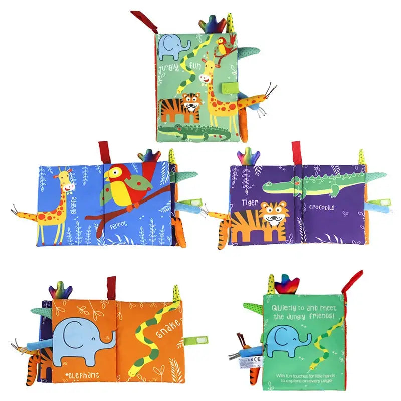 3D Visual Tail Cloth Baby Book Tear Resistant Biteable Toy for Early Cognitive Development and Interactive Play