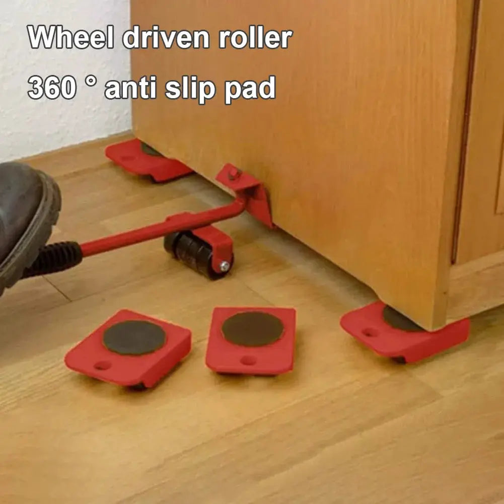 Heavy Duty Furniture Mover With Wheels Ergonomic Handle Lifter And Slides Kit For Carrying And Moving