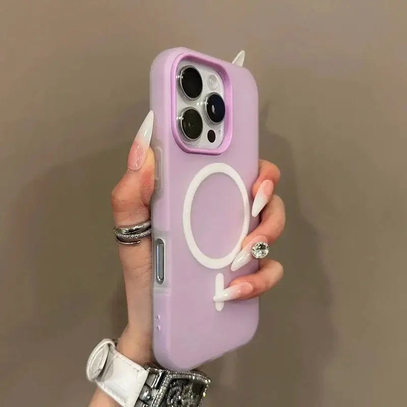 MagSafe Wireless Charge Matte Phone Case for iPhone 11 to 16 Pro Max Plus with Magnetic Bumper