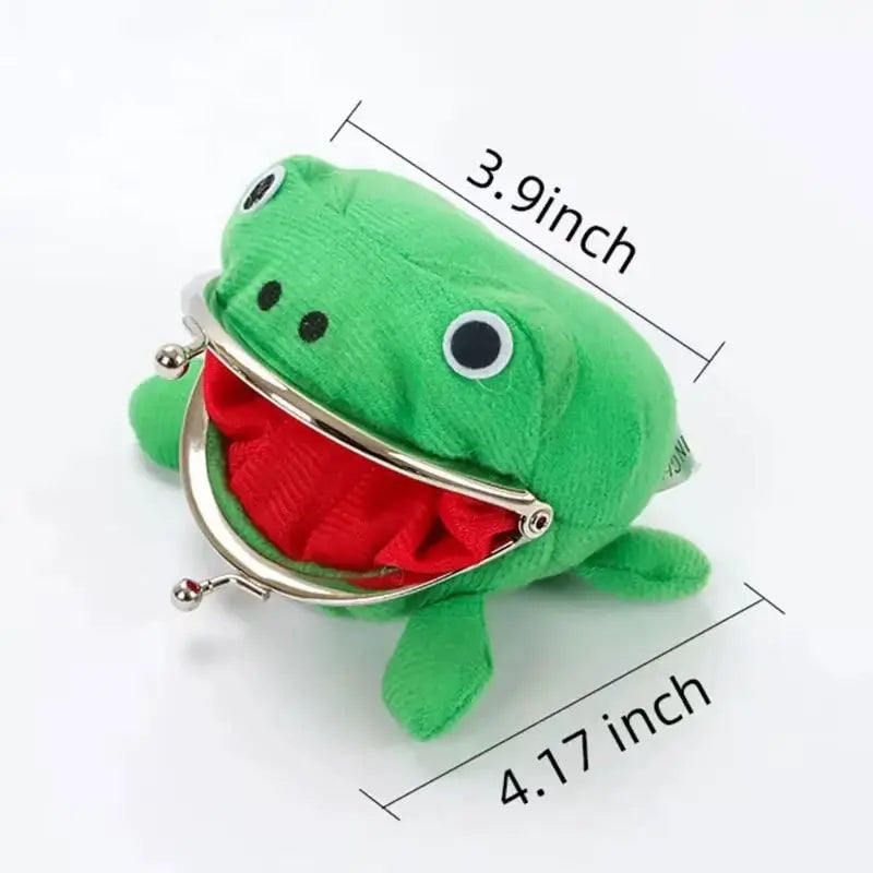 Cute Anime Frog Purse With Kissing Lock Plush Frog Shape Bag For Women Role Play Accessory