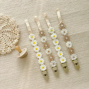 Little Daisy Baby Pacifier Clips and Chain Nipple Holder For Toddlers Girls Baby Shower Gift Baby Accessories