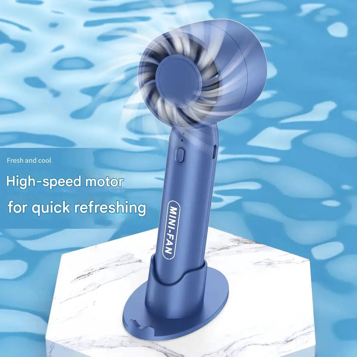 Turbo Handheld USB Rechargeable Mini Portable Fan With Desktop Stand For Outdoor Use And Long Lasting Battery