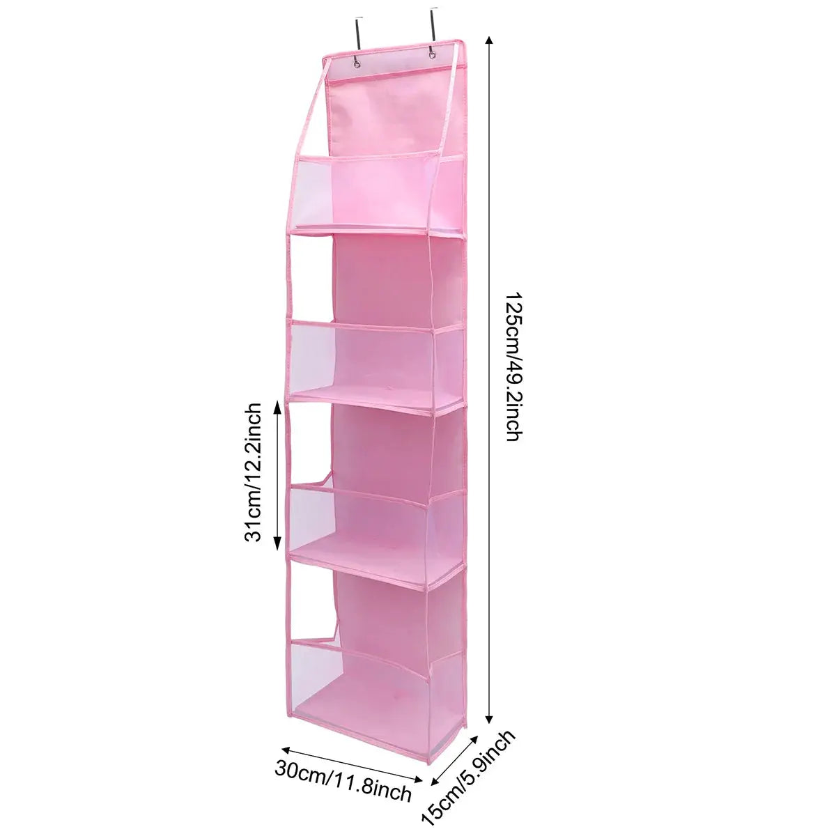 Over the Door Hanging Organizer 4 Or 6 Layer Storage for Cosmetics Nursery Bathroom Closet Bedroom Dorm