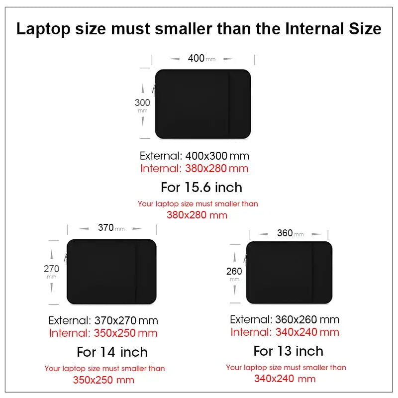 NovaGuard Universal Laptop Bag Case Protective Sleeve For 13 To 15.6 Inch Laptops With Cotton Lining Black Gray