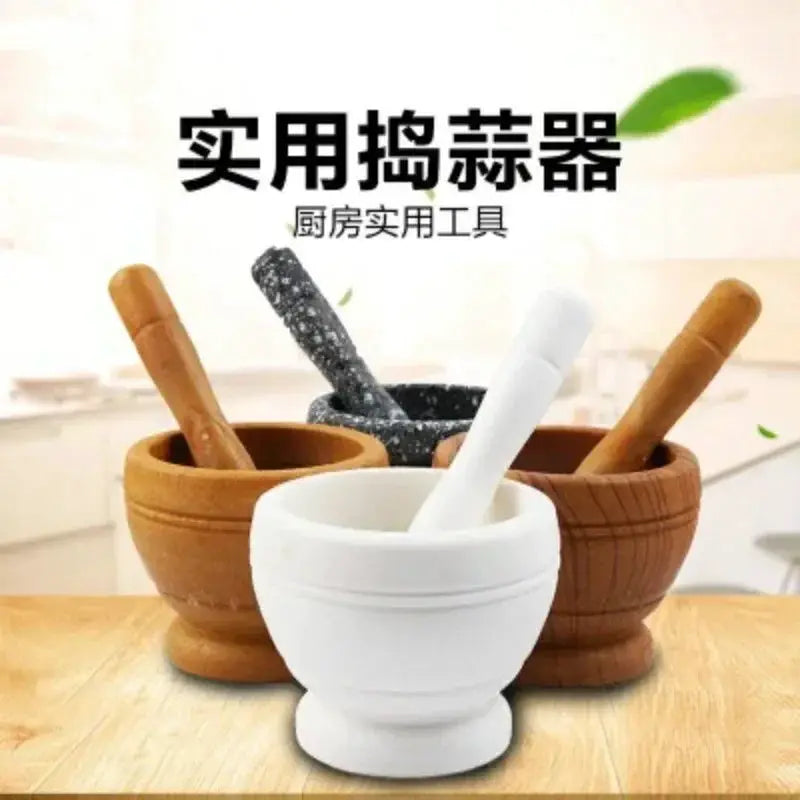 CuisineCraft Resin Mortar and Pestle Set Lightweight Durable Grinding Tool for Spices Herbs Garlic
