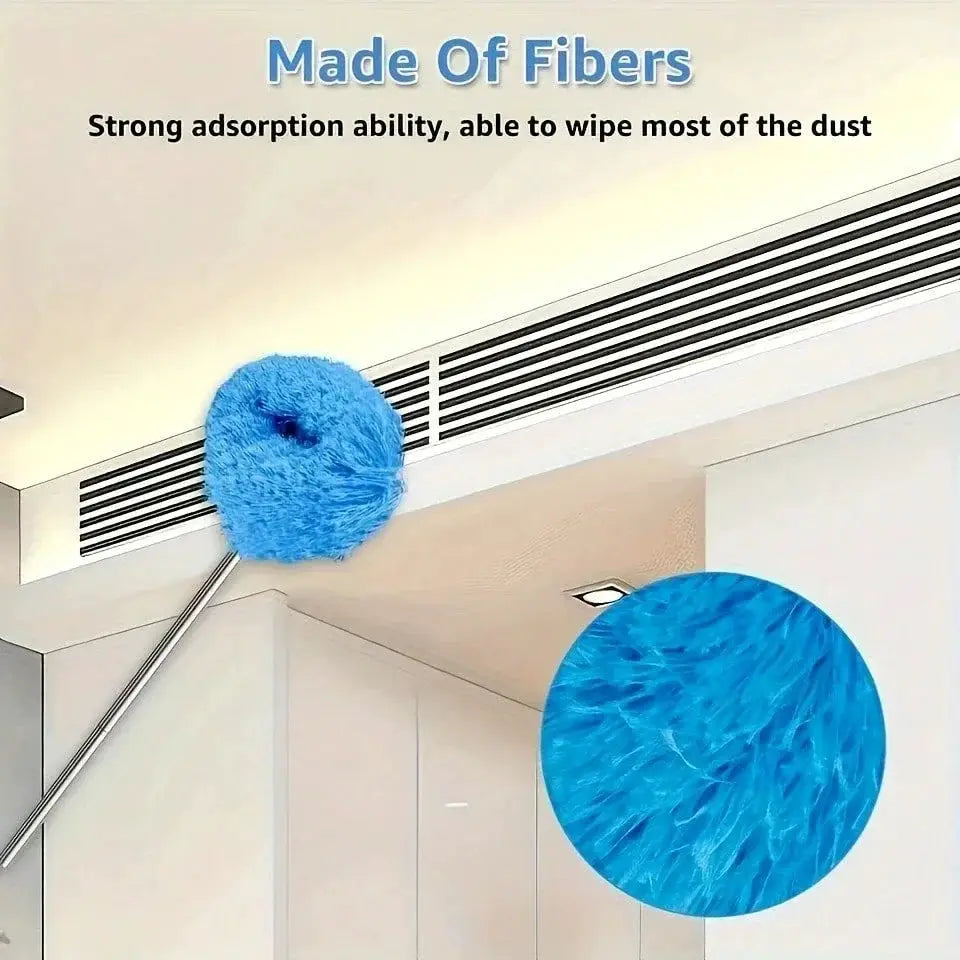 Ceiling fan duster, blue microfiber, extendable up to 80 cm, Simples Market