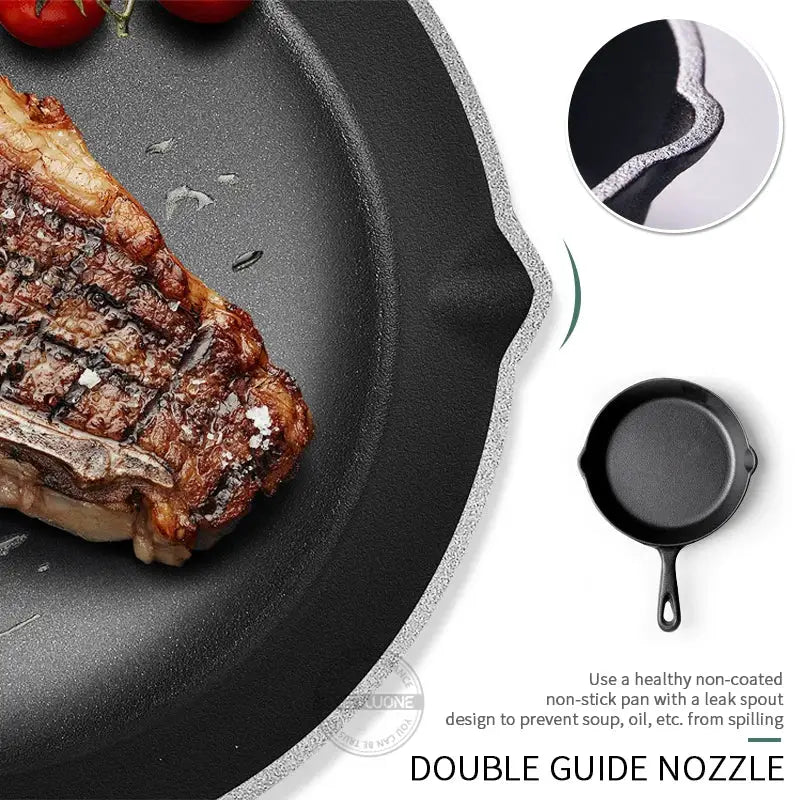 Cast Iron Frying Pan Set 14cm 16cm 20cm Nonstick Skillet Induction Compatible Breakfast Omelette Pancake Pan