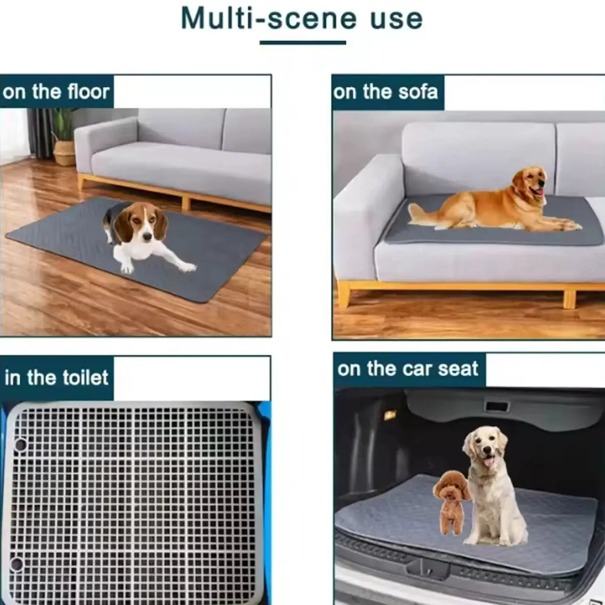Reusable Washable Dog And Cat Pee Pad For Car Seat Floor Sofa Waterproof Absorbent Training Mat
