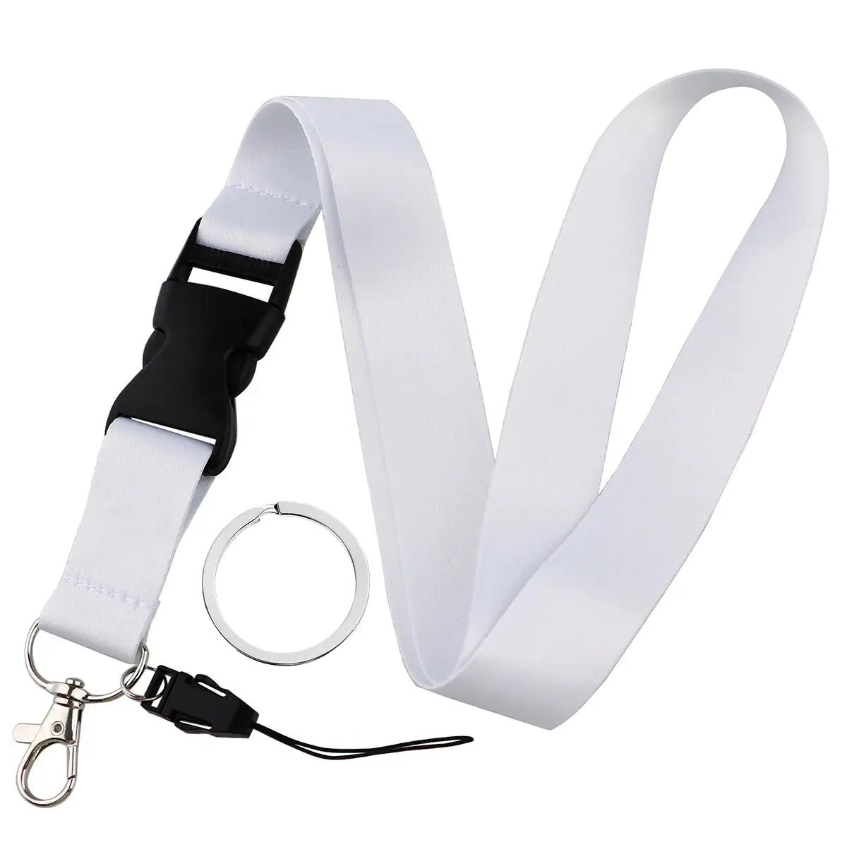 Fashion Mobile Phone Lanyard Pure Color Neck Strap For Keys ID Card Pass Holder Key Ring With Zinc Alloy Lobster Clasp - Simples Market