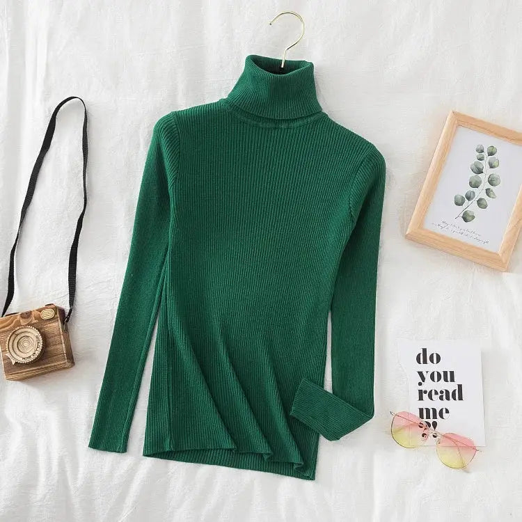 EverSoft Women Turtleneck Knitted Sweater Soft Cashmere Blend For Cozy Warmth In Autumn And Winter