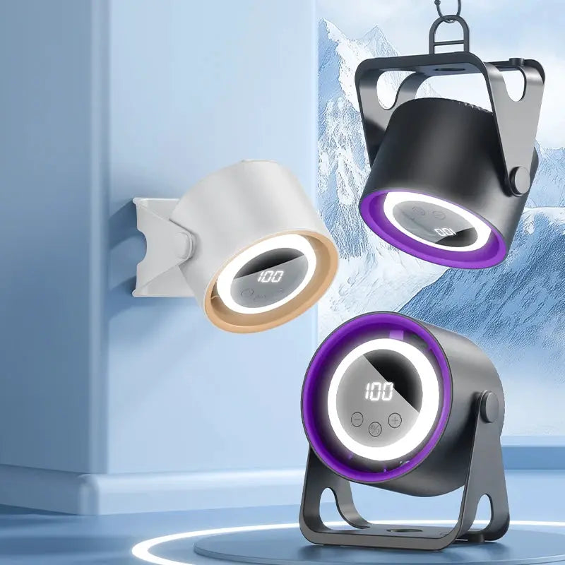 New 1800mAh desktop bladeless electric fans set of 3 by Simples Market with ambient light