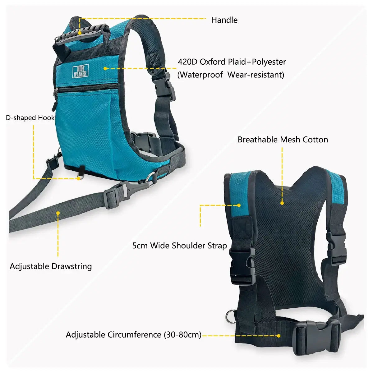 Kids Ski Harness Backpack Adjustable Snowboard Training Belt Speed Control Leash For Safe Learning