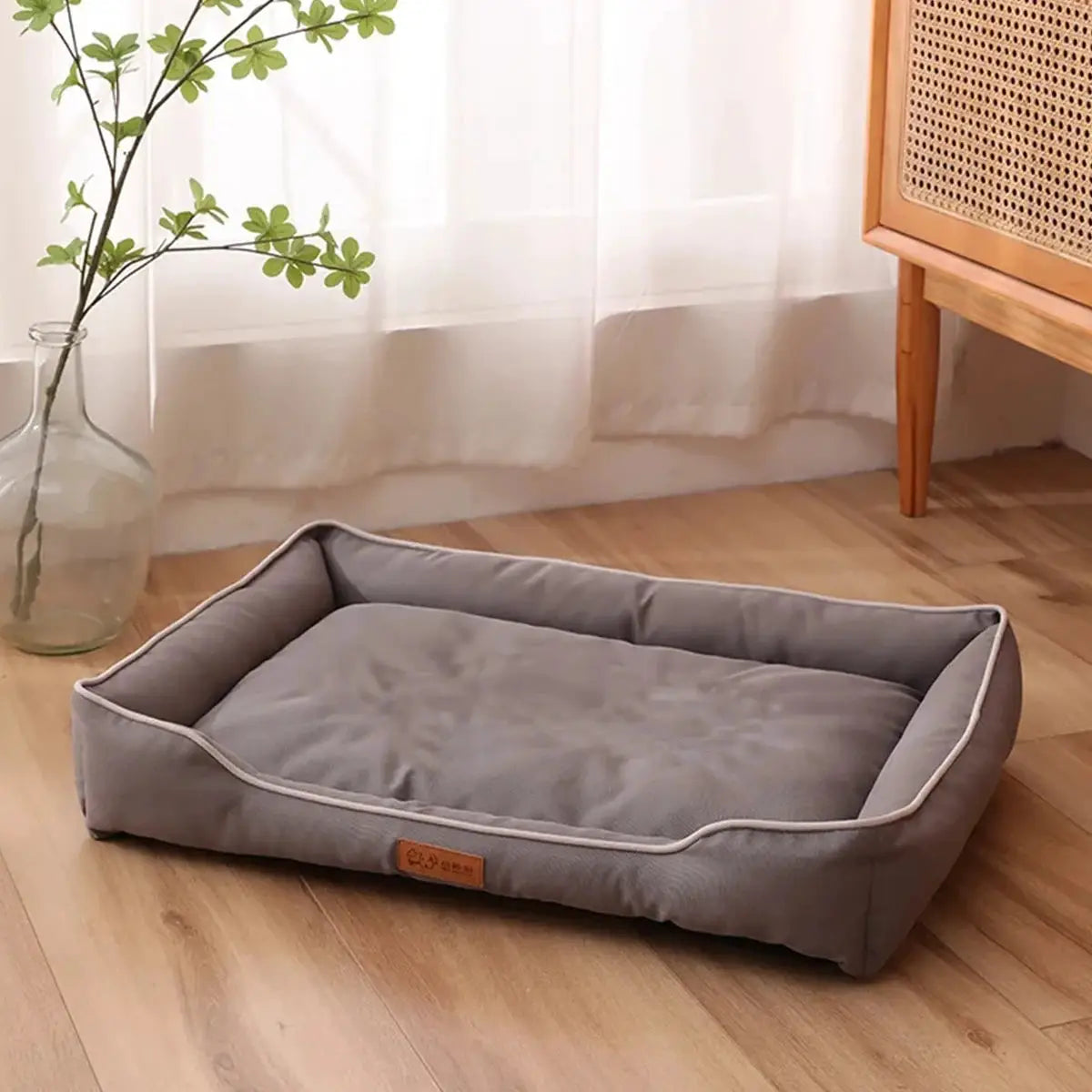 Four Season Square Dog Bed For Large Dogs Waterproof Sofa Style Pet House With Thick Soft Interior And Urine Proof Liner
