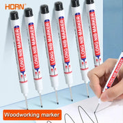 Ten Piece Set Multi Purpose Long Nib Marker Pens For 20mm Deep Hole Metal Perforating Waterproof Woodworking Decor Tool