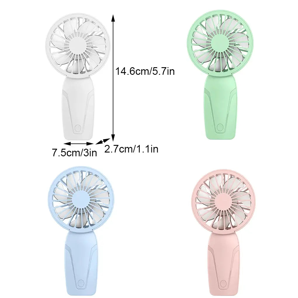 Portable Handheld USB Rechargeable Mini Fan Lightweight ABS On The Go
