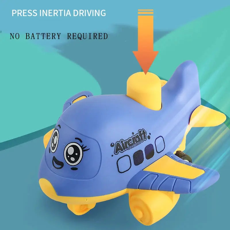 Press and Go Aircraft Toys for Toddlers Ages One to Three Baby Animal Racing Cars Infant Push Friction Vehicles