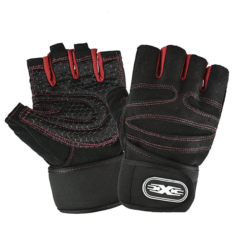 Half Finger Workout Gloves With Wrist Wrap For Men And Women For Weight Lifting Training Cycling And Motorcycling