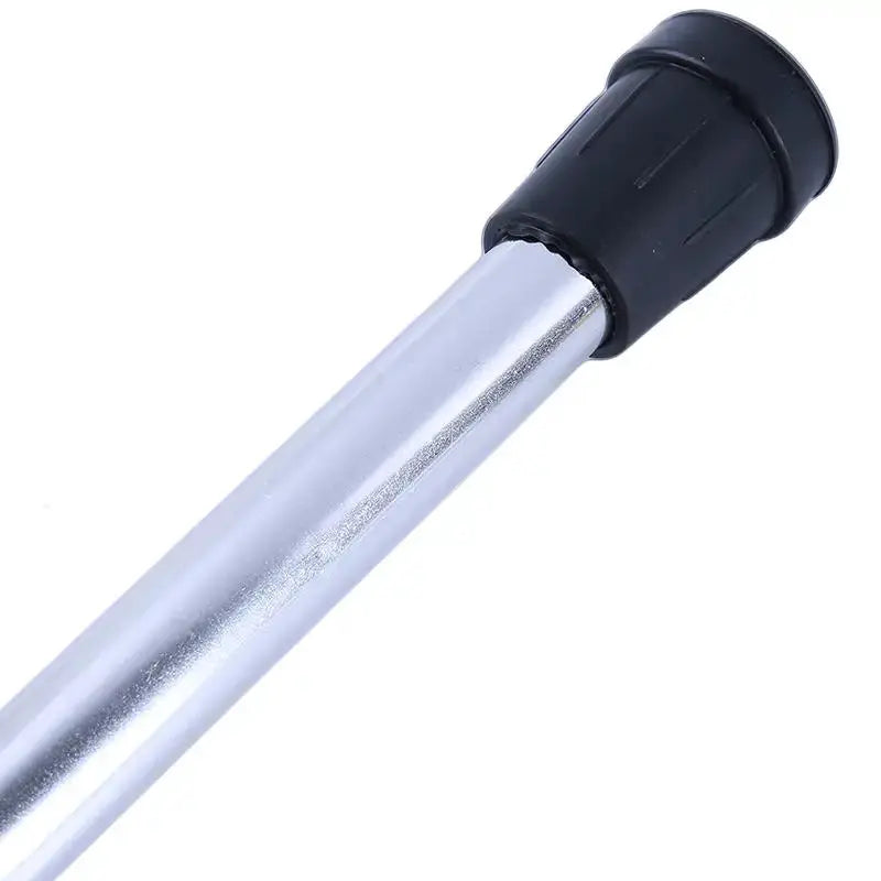 Telescopic walking stick with silver aluminum shaft and black grip, Simples Market