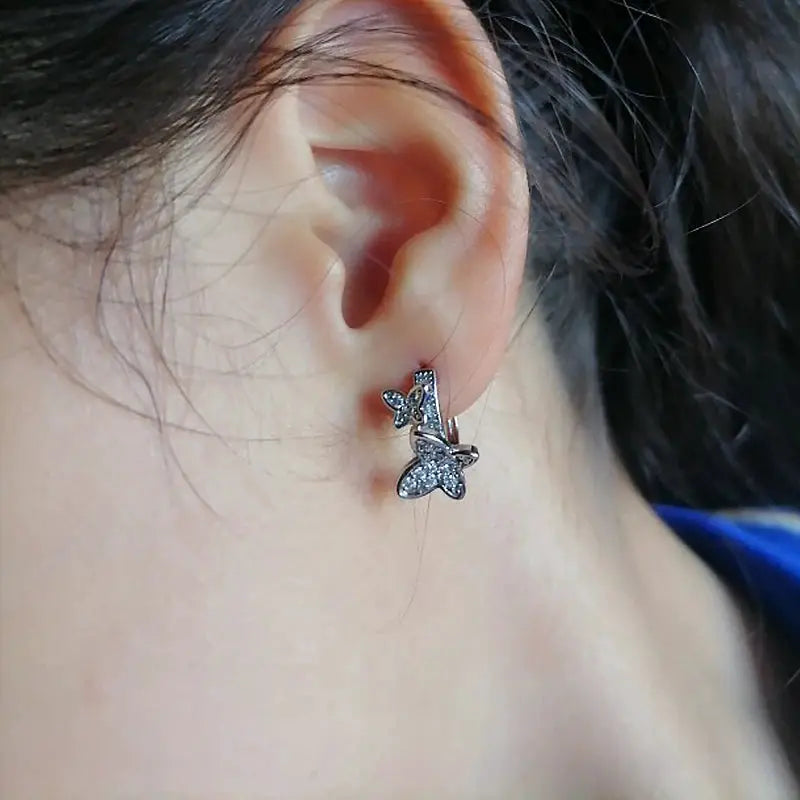 Butterfly Earrings For Women And Girls Stainless Steel Gold Tone Jewelry 2026 Trend Wedding Aesthetic