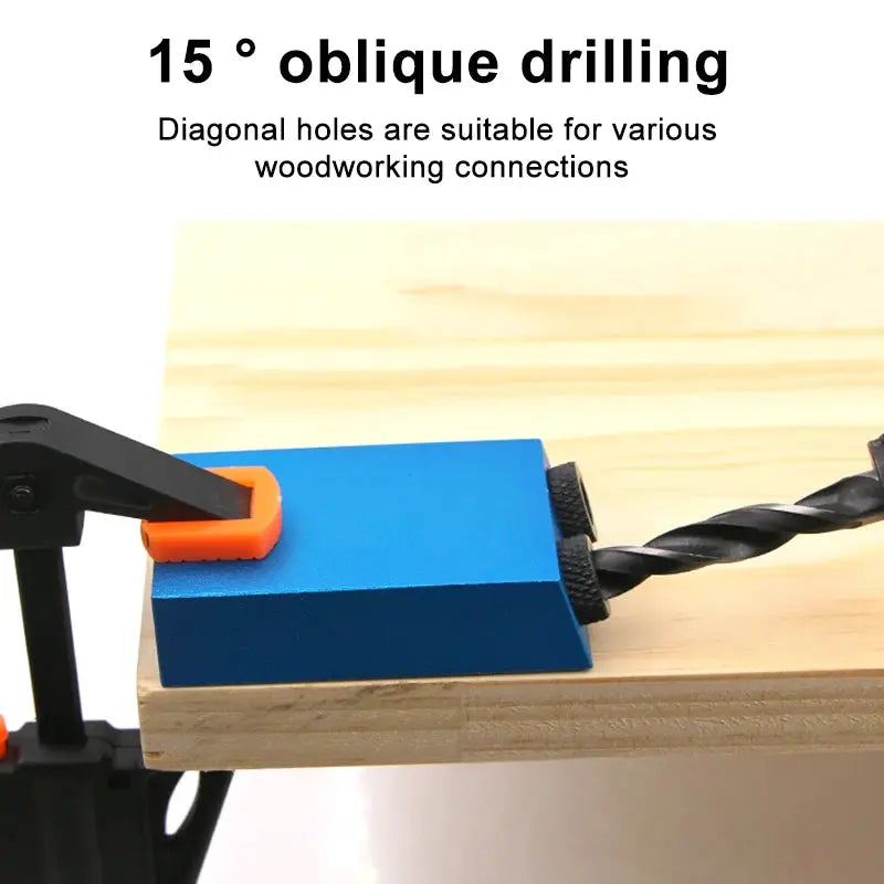 Blue 7 To 15 Piece 15 Degree Inclined Hole Locator For Drill Installation Tool With F Clamp And Three Point