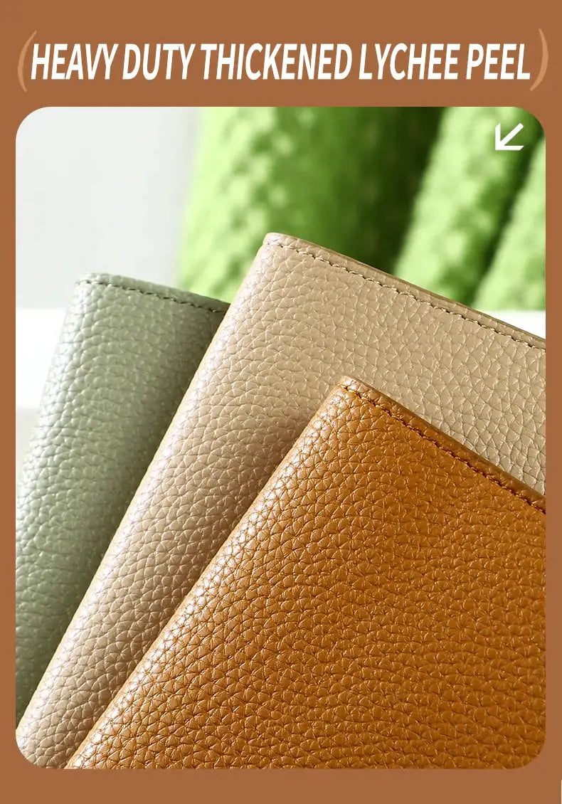 A6 weekly planner notebook set of three with pebble leather covers in green, beige, and tan