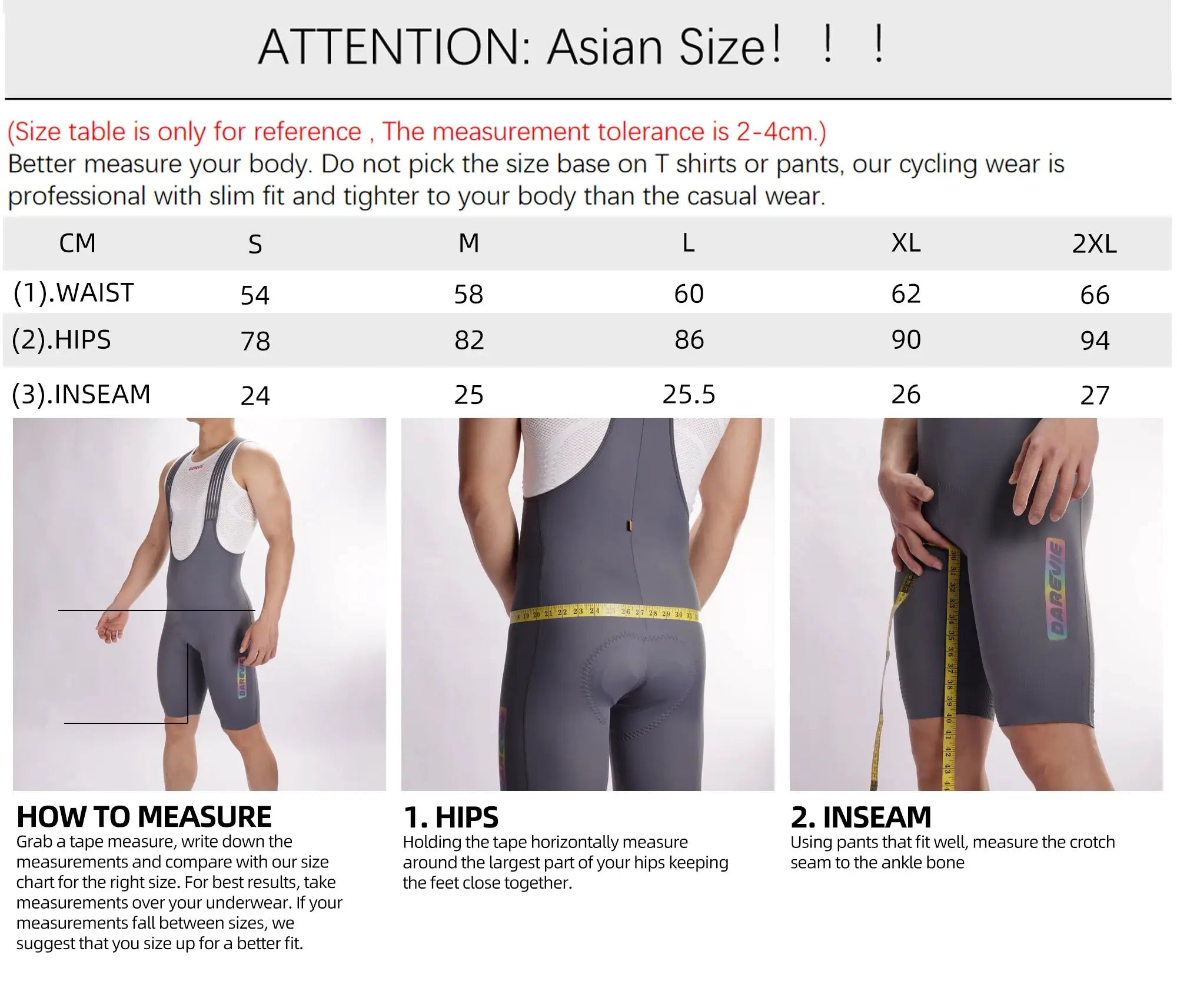 DAREVIE cycling bib shorts with 3D gel pad for men, grey/black with 7cm leg grippers by Simples Market