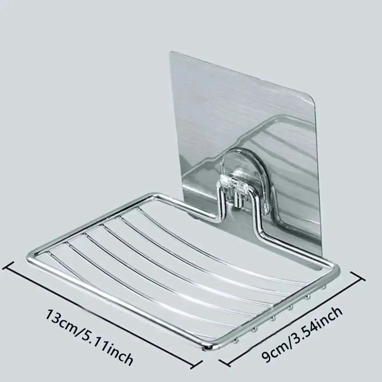 Stainless Steel Soap Rack Wall Mounted Single Layer Drain Punch Free Nail Free Bathroom Shelf