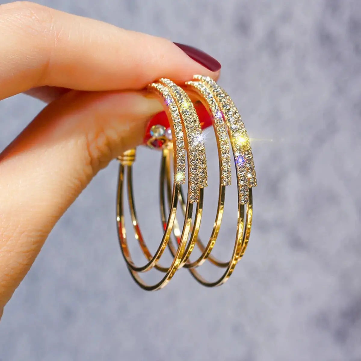 2 Piece Water Drop Earrings in 18K Gold Plated Copper for Women Minimalist Daily Wear