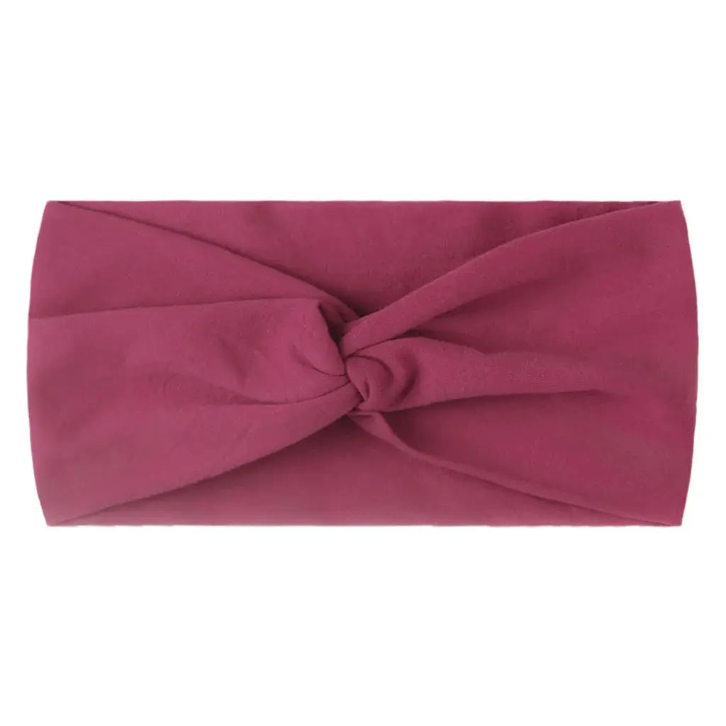 Solid Color Baby Headband for Girls Spring Summer Twisted Knot Design Soft Elastic Hair Accessory Large Size