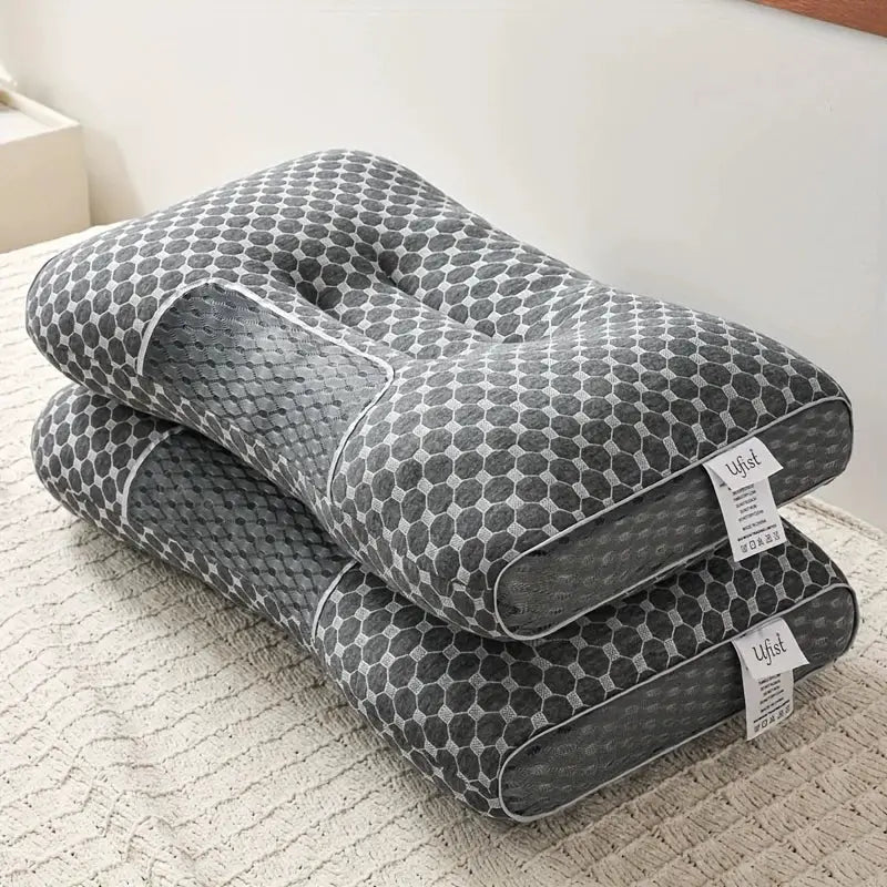 EverComfort Two Piece Massage Neck Pillow Set Adjustable Ergonomic Orthopedic Contour Support All Season Comfort