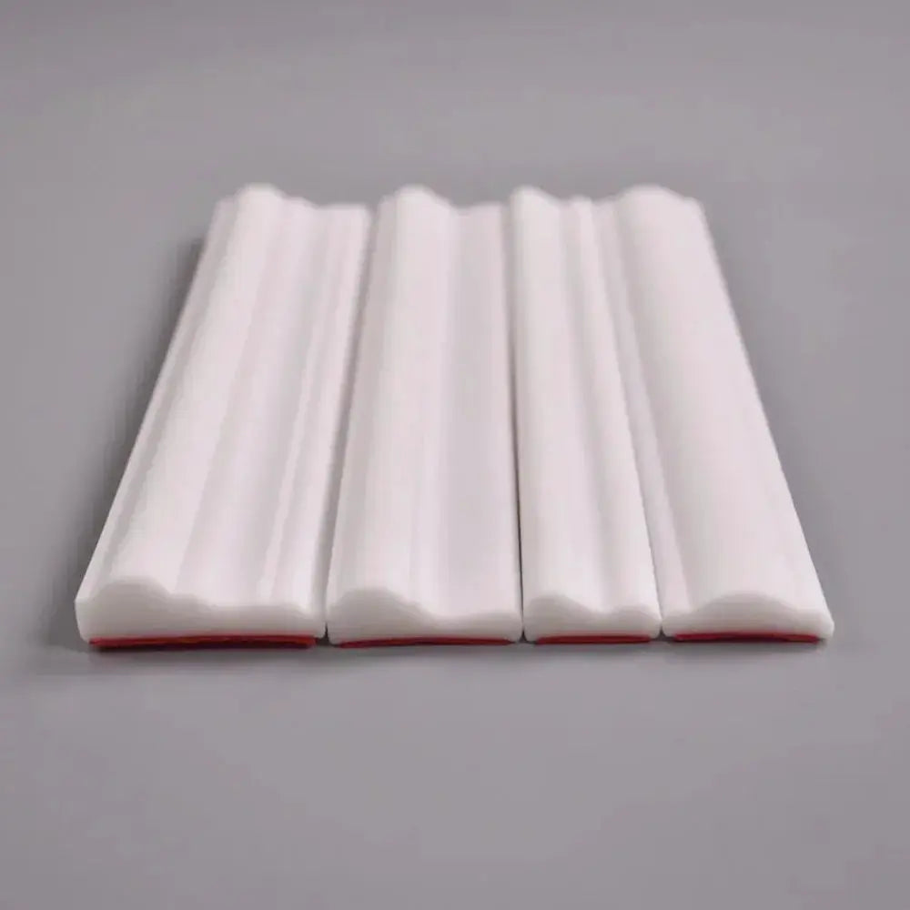 PVC decorative strips by Simples Market, white, self-adhesive and bendable, 1m roll (4 pieces shown)