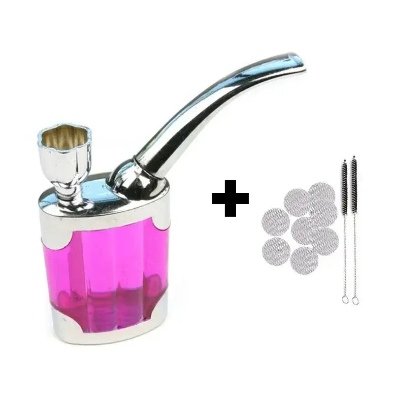 Complete Set Cleanable Acrylic Smoking Pipe With Microfilter System To Reduce Tar And Nicotine For Cleaner Smoke
