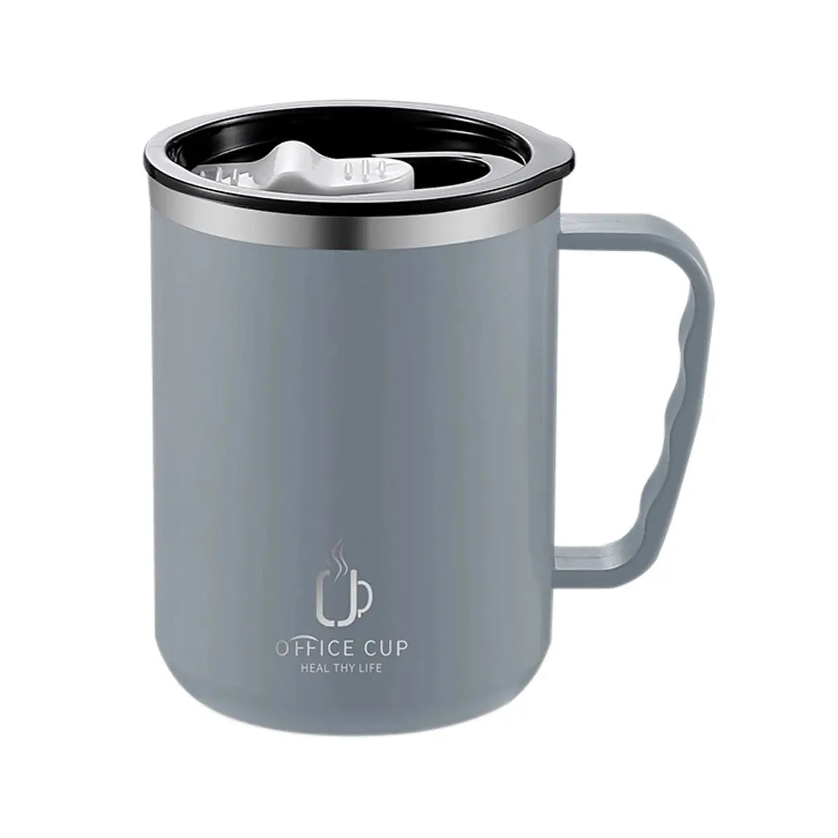 Double Wall Insulated 304 Stainless Steel Coffee Mug With Handle Leak Proof 500ml 16oz Drinkware For Adults And Students