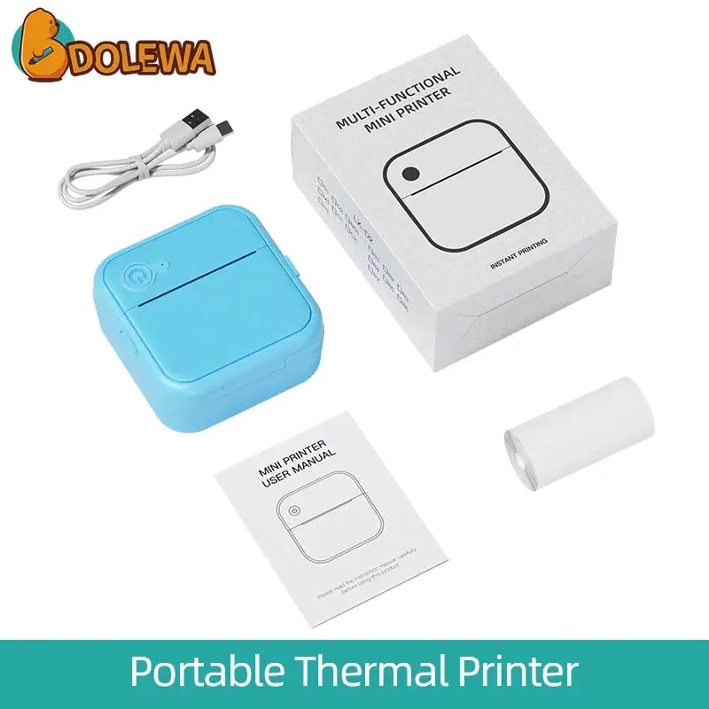 DOLEWA D8 Portable Bluetooth Inkless Sticker Printer Maker For Office