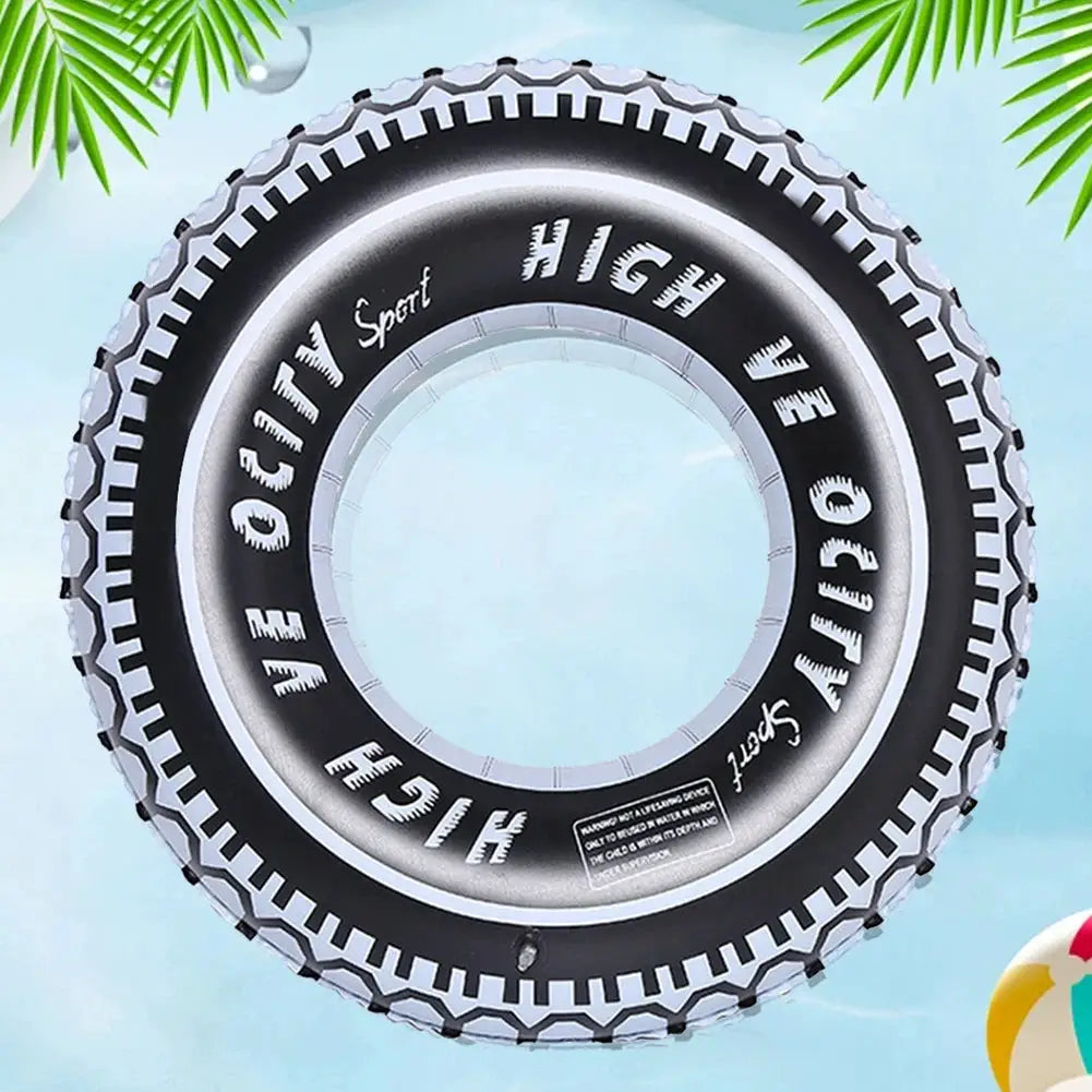 Inflatable Tire Swim Tube Pool Float Thickened PVC Ring With Leakproof Valve For Beach And Pool Fun