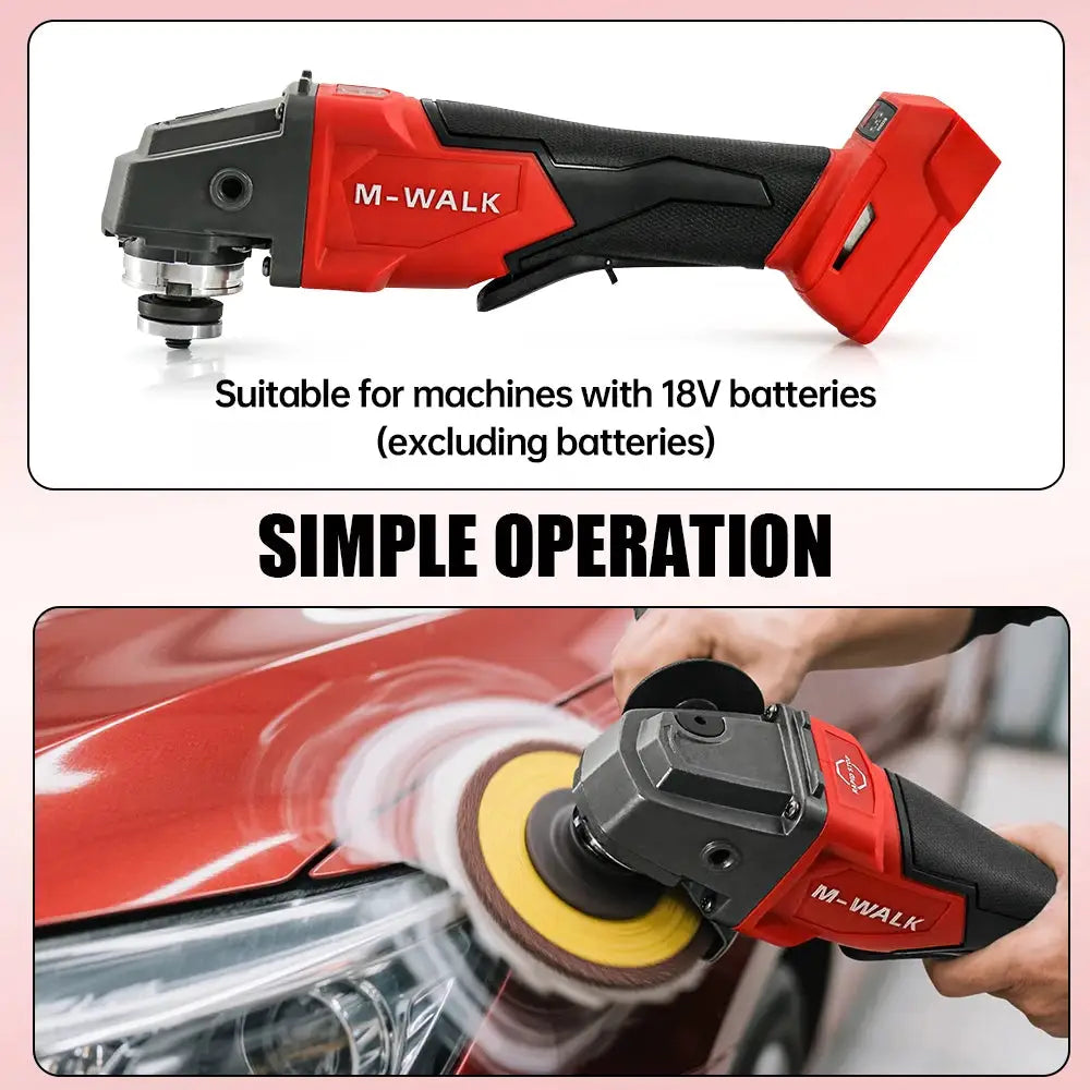 M-WALK 8500 RPM High Speed Brushless Angle Grinder 100 And 125mm With Safety Guard For 18V M-WALK Battery