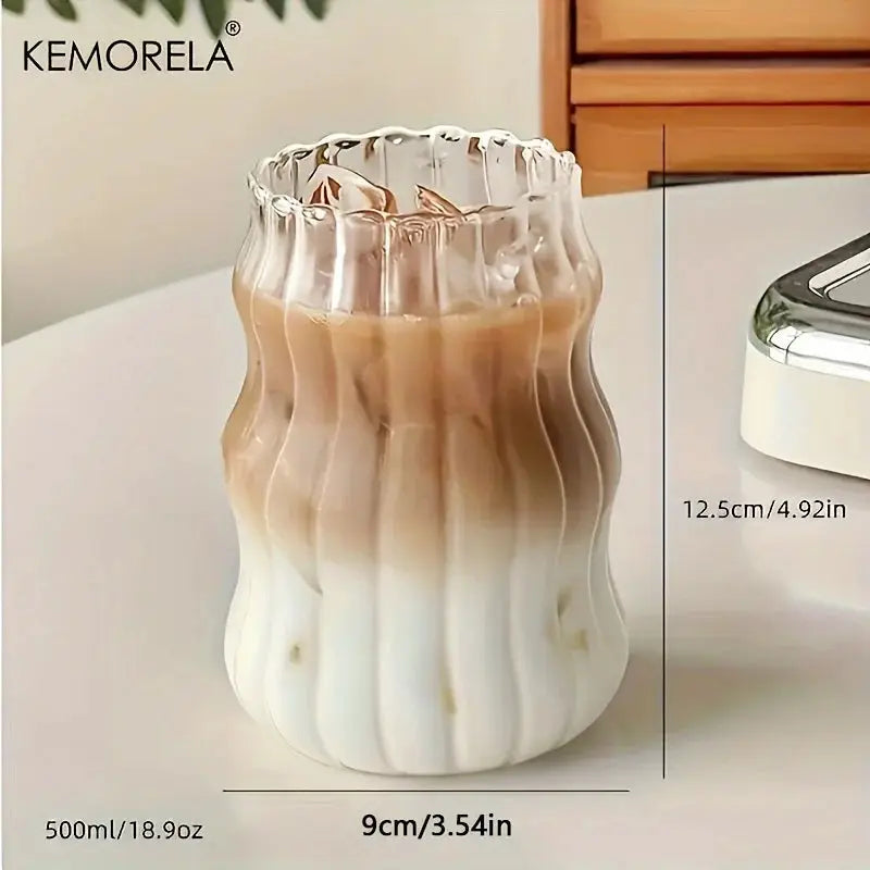 INS Style Glass Cup Set 2 4 6 Pieces Heat Resistant Tumbler Drinkware Transparent For Tea Coffee Milk Water
