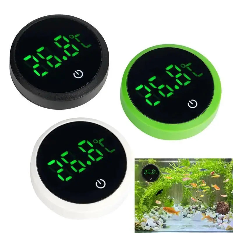Self Adhesive LCD Digital Aquarium Thermometer For Fish Tank And Terrarium With Large Screen Temperature Meter Wireless