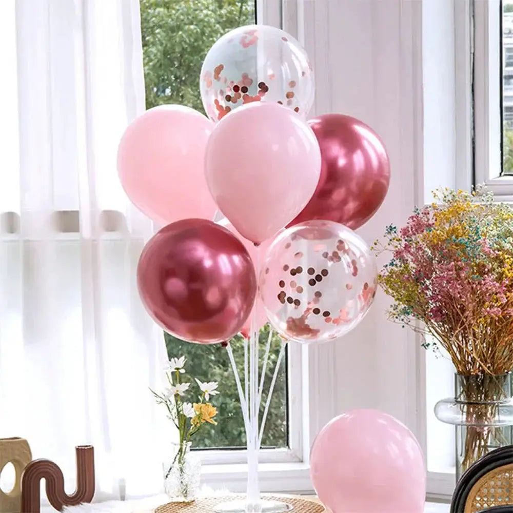 Runto 1Set Birthday Balloon Stand Kit With Base And Pole For Wedding And Birthday Party Decoration
