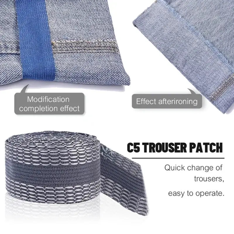 One To Five Meters Self Adhesive Pants Hem Tape For Jeans And Trousers Iron On Hemming DIY Sewing Fabric Repair