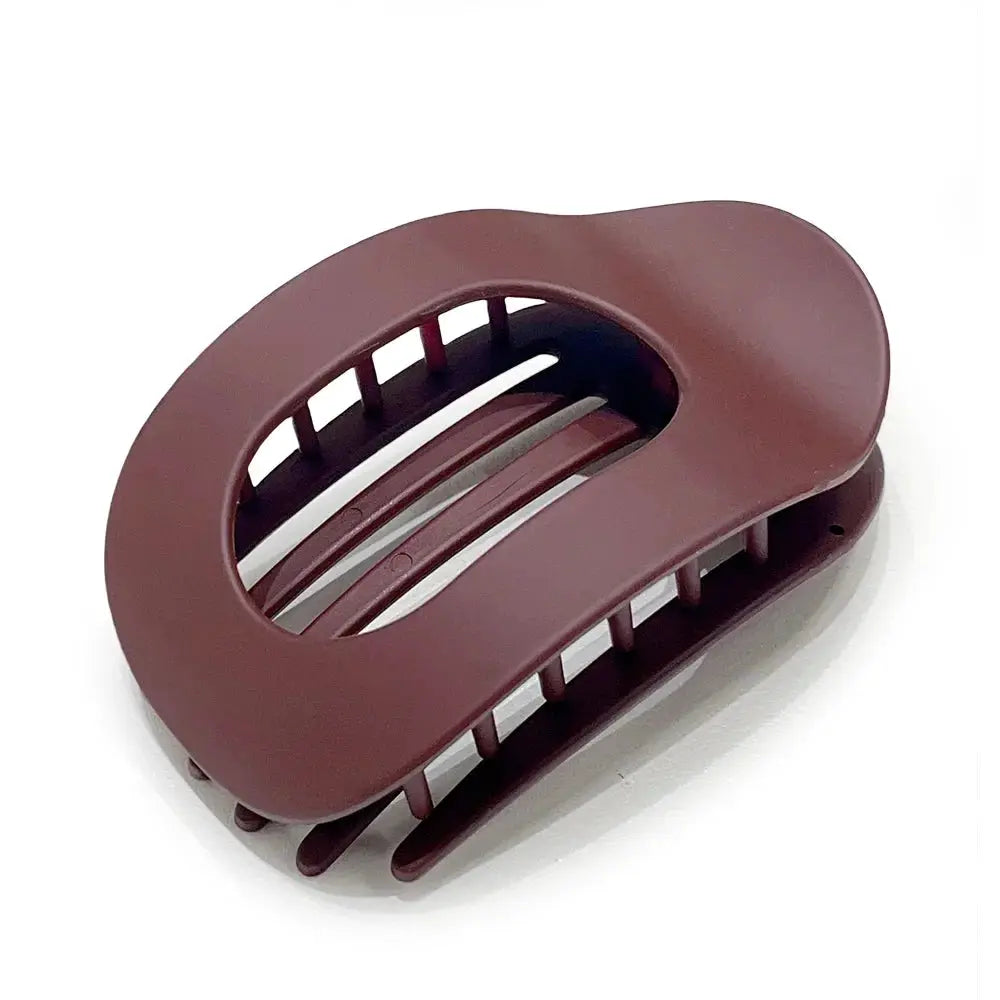 LuxeHair Oval Leopard Hair Claw Clip Curved Matte Acrylic For Secure All Day Hair Styling