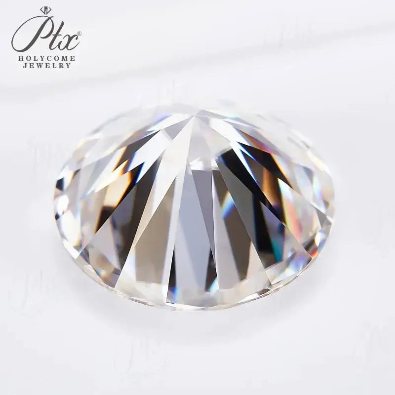Moissanite loose stone, round cut, colorless D, 0.1–10 ct for jewelry making