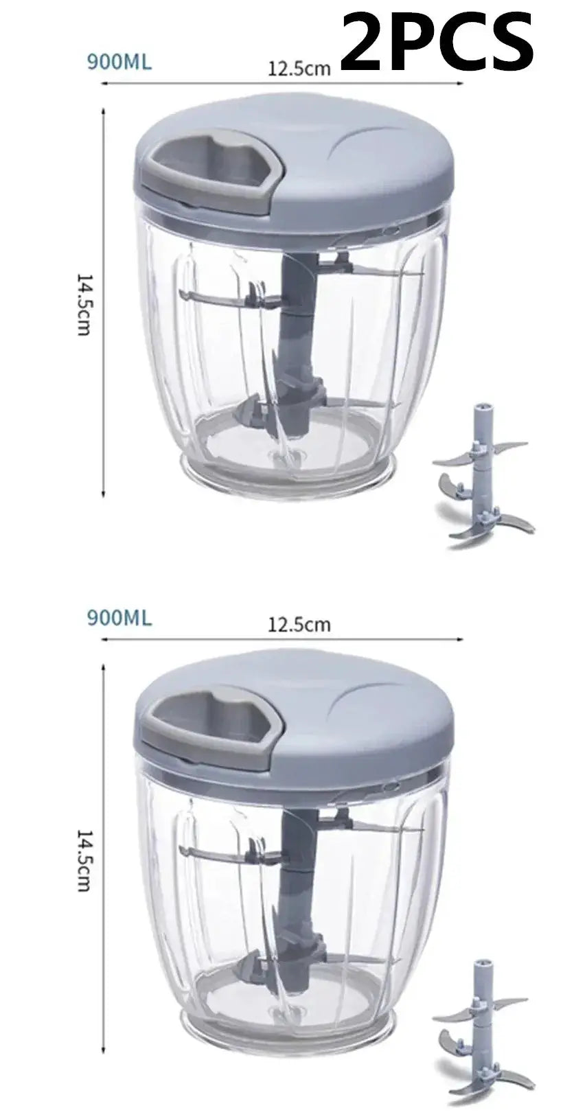 500 To 900ML Garlic Chopper Manual Rotate Vegetable Cutter Chopper Slicer Kitchen Gadget For Garlic And Vegetables