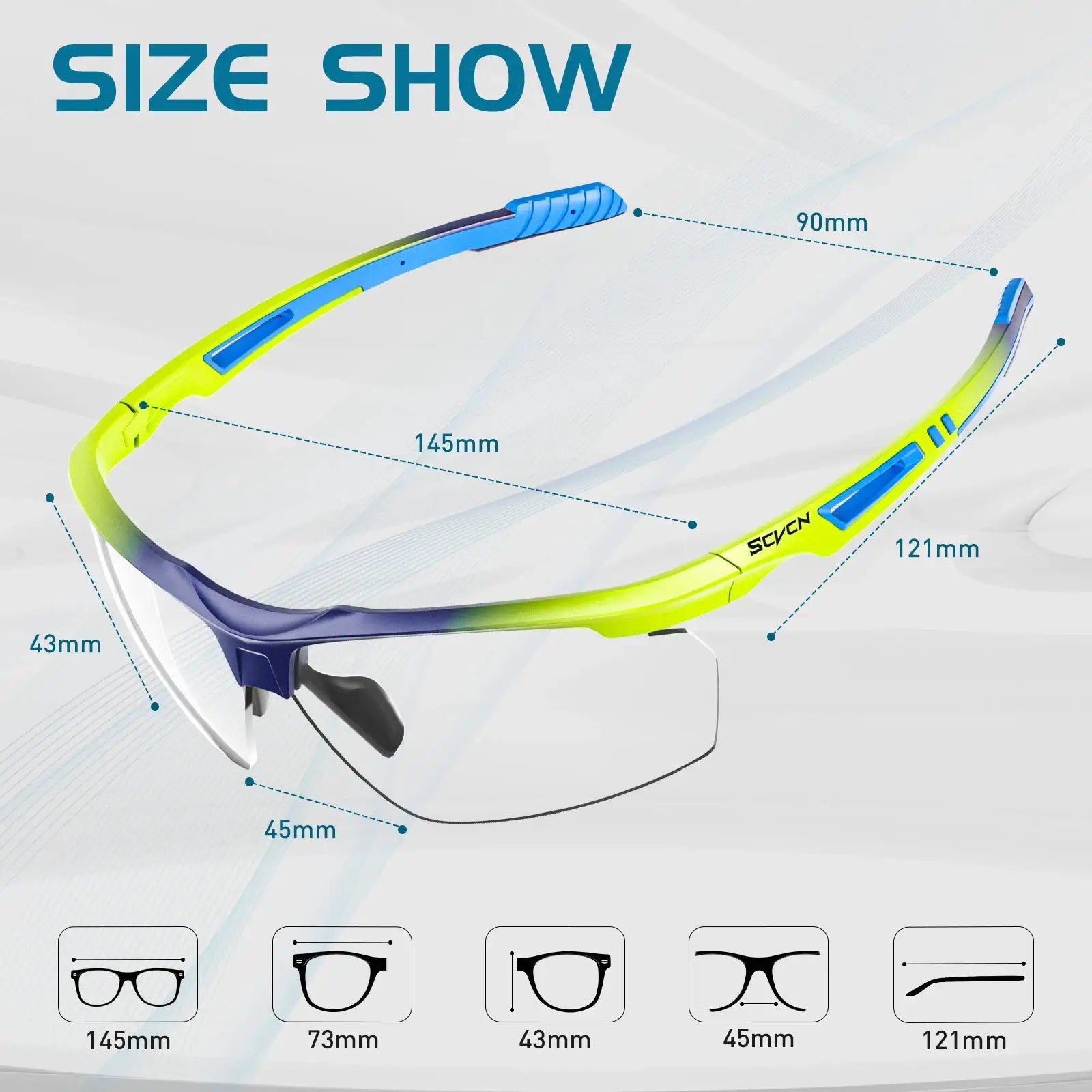Scvcn Photochromic Cycling Glasses With Adaptive Lenses For Road And Mountain Biking UV Protection