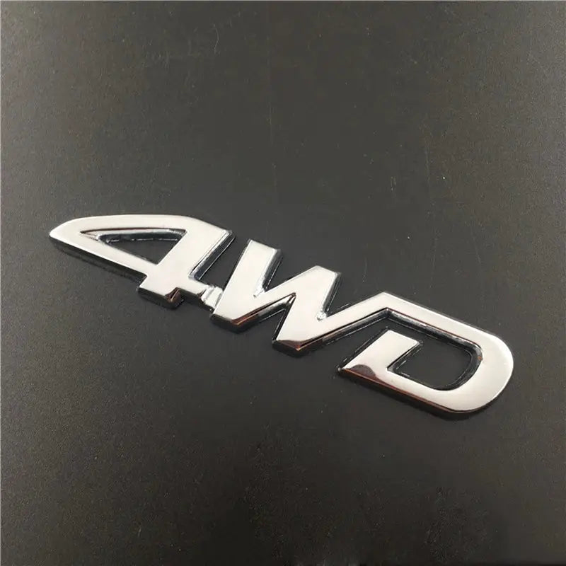 1-pc 4WD chrome 3D metal car emblem badge for fender and trunk, Simples Market